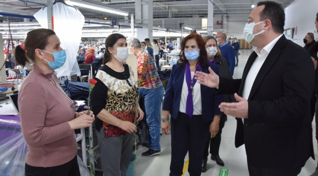 Başkan Dutlulu işci kadınları unutmadı