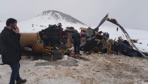 Bitlis'te askeri helikopter düştü,10 şehit