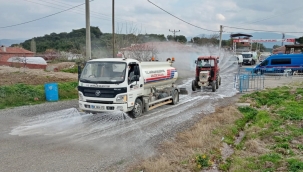 Karantinadaki mahalle dezenfekte edildi