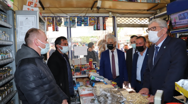 Saruhanlı'da millet ittifakından esnaf ziyareti