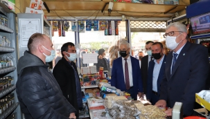 Saruhanlı'da millet ittifakından esnaf ziyareti