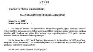377 kişinin mal varlığı donduruldu
