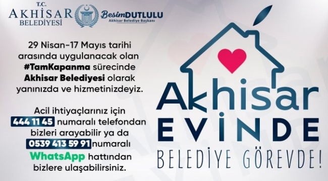 Akhisar belediyesi ''Her zaman halkımızın yanındayız''