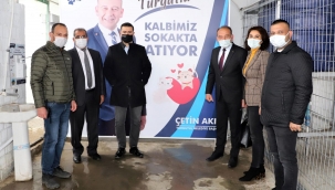 Başkan Akın yenilenen geçici hayvan bakım evi'ni inceledi