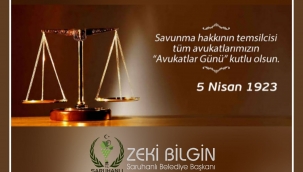 Başkan Bilgin 'den avukatlar günü kutlaması