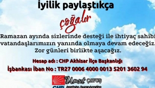 CHP Akhisar ilçe başkanlığından yardım kampanyası