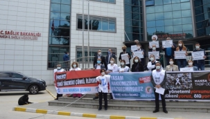 Manisa'da sağlıkçıların ''ölümleri durdurun''çağrısı