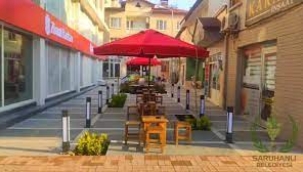 Saruhanlı havuzlu çarşı yenilendi