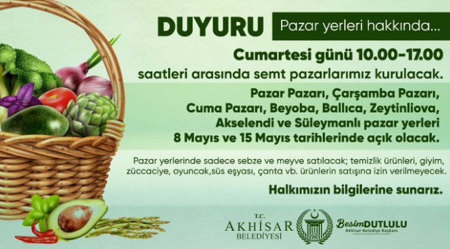 Akhisar Belediyesinden pazarcı esnafına işgaliye desteği