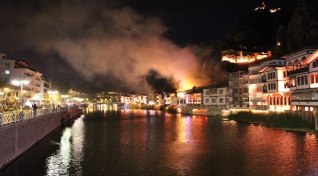 Amasya'da otel olarak kullanılan 150 yıllık konakta yangın