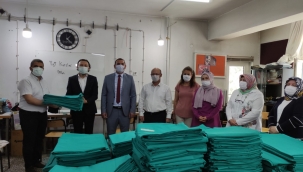 Halk eğitim ameliyatlarda kullanılacak steril örtü üretti