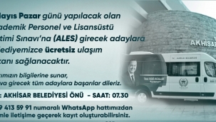 Sınava gireceklere ücretsiz servis