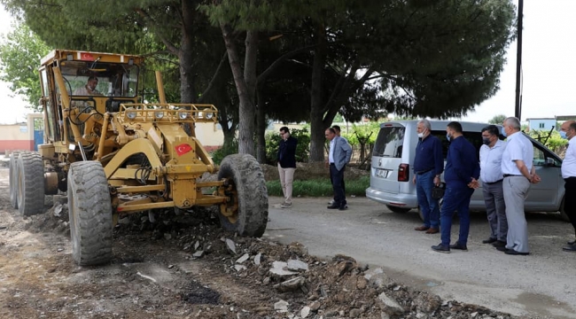 Turgutlu'da ova yolları asfaltlanıyor