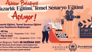 Akhisar belediyesi yazarlık temel senaryo eğitimi kursu açtı.