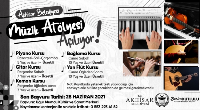 Akhisar'da mozaik ve müzik atölyesi açılıyor