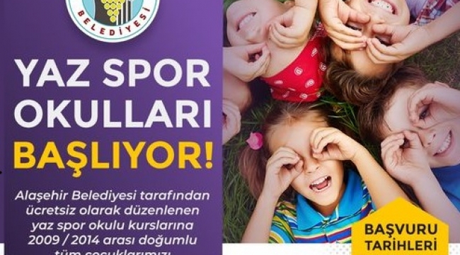 Alaşehir yaz spor okulları kayıtları başlıyor