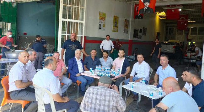 Başkan Bilgin esnafların pilav hayrına katıldı