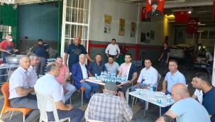 Başkan Bilgin esnafların pilav hayrına katıldı