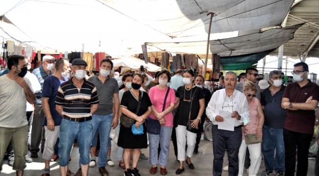 CHP'den pazar yerinde zarar gören esnafa destek