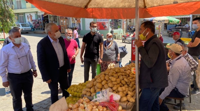 CHP'liler Salihli'de esnaf ziyaretinde 