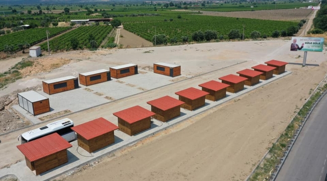 Gıda ve yöresel ürün pazarında,kurulum tamamlandı