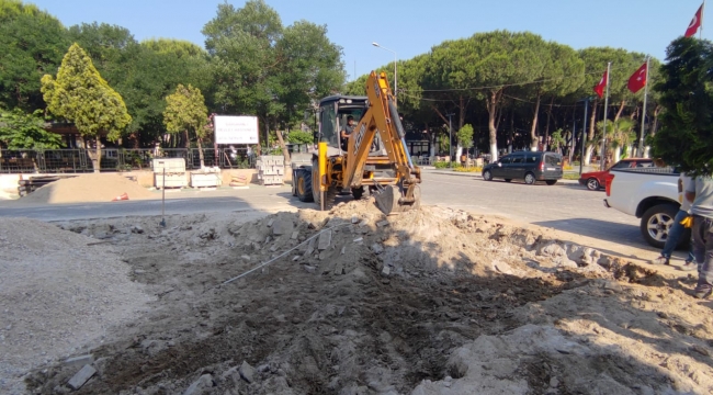 Sağlıkçı anıtı yapılacak alanda çalışmalara başlandı