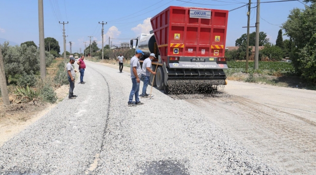 Turgutlu belediyesinden asfaltlama çalışması