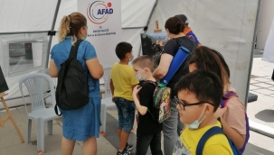 Afet eğitimi çadırı kuruldu