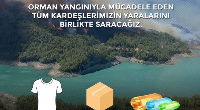Alaşehir Belediyesi yangında zarar görenler vatandaşlar için kampanya düzenledi