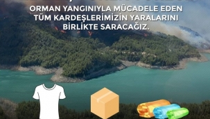 Alaşehir Belediyesi yangında zarar görenler vatandaşlar için kampanya düzenledi