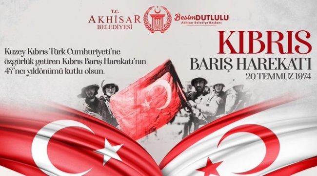 Başkan Dutlulu'dan Kıbrıs Barış Harekatı mesajı