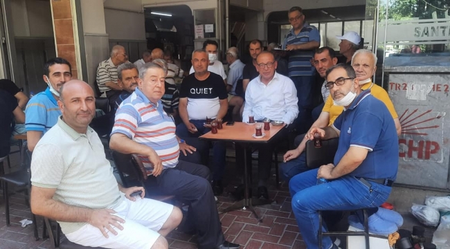 CHP'liler kahve toplantılarında vatandaşlarla 