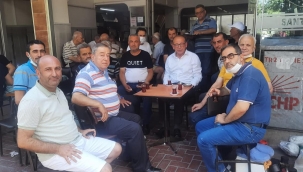 CHP'liler kahve toplantılarında vatandaşlarla 