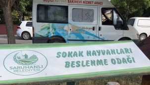 Saruhanlı'da sokak hayvanları unutulmadı