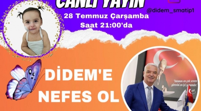 SMA hastası minik Didem'e bir destekte başkan Bilgin'den