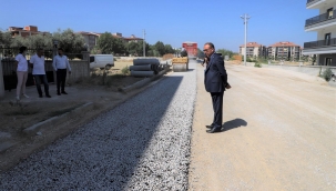 Turgutlu belediyesi yolları asfaltlıyor 