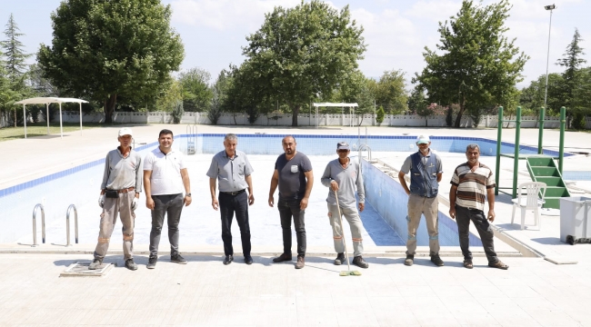 Yüzme havuzun bakım ve onarımı yapıldı