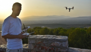 Akhisar'da dronelarla yangın nöbeti