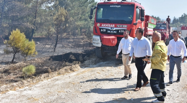 Akhisar'daki yangın büyümeden söndürüldü