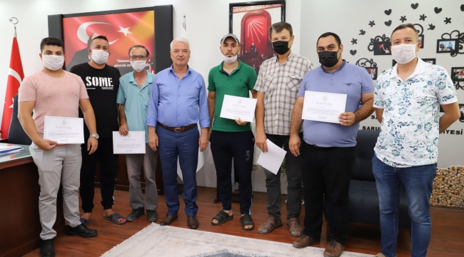 Başkan Bilgin, kursiyerlerin sertifikası verdi