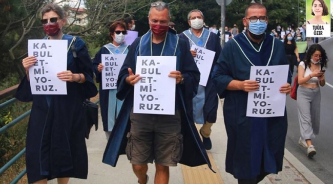 Boğaziçi Üniversitesi'nde kayyum direnişi sürüyor.