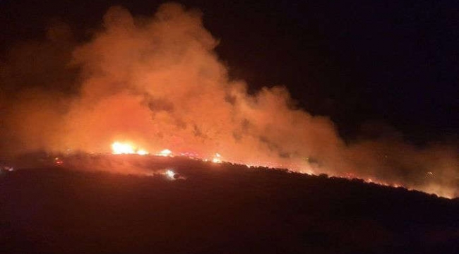 Manisa'nın Kula ilçesinde yangın