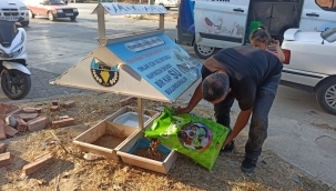 Turgutlu Belediyesinden can dostlara mama ve su desteği