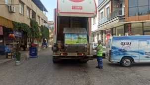 Turgutlu'da çöp konteynerlarına hijyenik temizlik