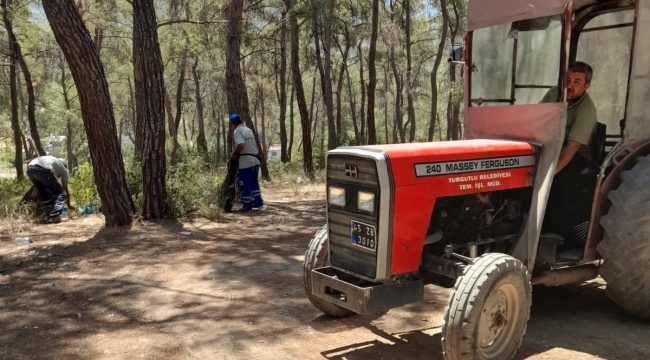 Turgutlu'da yangınlara karşı orman içi temizlik