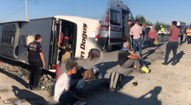 Yine otobüs kazası 33 kişi yaralandı