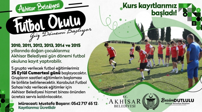 Akhisar belediyesi spor okulu güz dönemi başlıyor