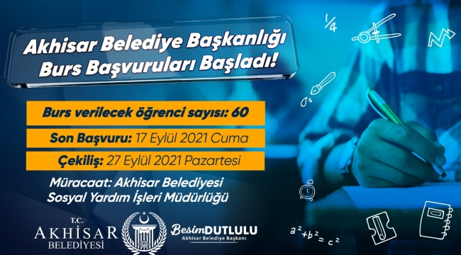 Akhisar belediyesinden eğitime destek bursu