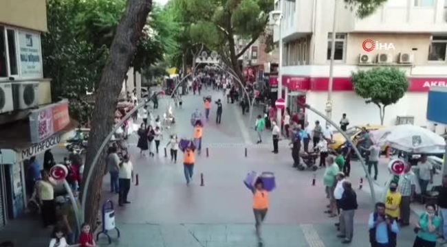 Alaşehir'de kelter çekme yarışmasında renkli görüntüler