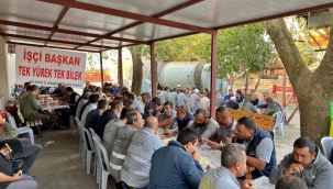 Başkan Besim Dutlulu,işçilerle kahvaltı yaptı